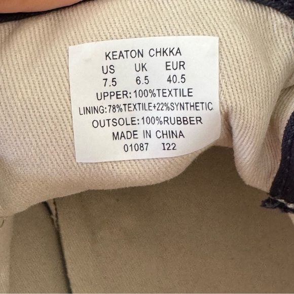 Polo Ralph Lauren Men Blue Keaton Chukka Boot canvas Sneakers size 7.5 NWT - Picture 9 of 12